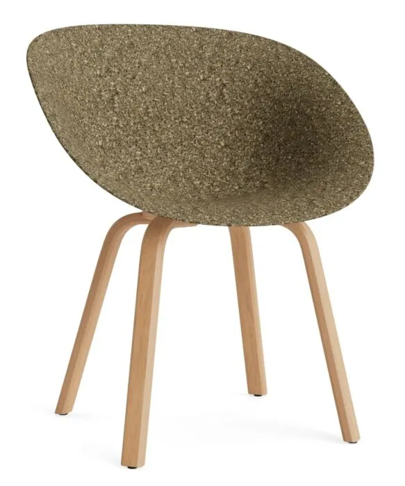 Normann Copenhagen Mat stoel met armleuningen - beuken onderstel-Zeewier Superprijs