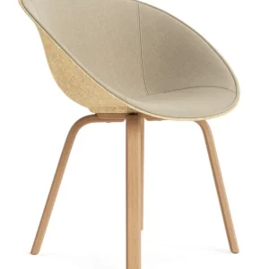 Flitsaanbieding Normann Copenhagen Mat stoel met armleuningen - gestoffeerde zitting - beuken onderstel-Hennep/Remix 242