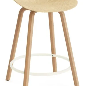 Koop Vandaag Normann Copenhagen Mat barkruk - beuken onderstel-Zithoogte 65 cm-Cream-Hennep