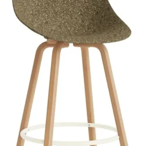 Lage Kosten Normann Copenhagen Mat barkruk met rugleuning-Zithoogte 65 cm-Cream-Zeewier