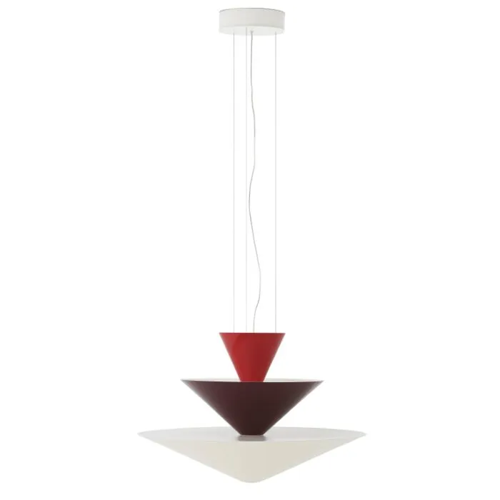 Meest Verkocht &tradition Gio LN14 hanglamp-Vermilion Red, Dark Burgundy & Ecru White