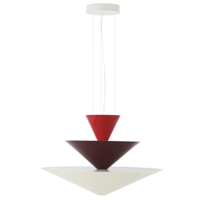 &tradition Gio LN15 hanglamp-Vermilion Red, Dark Burgundy & Ecru White Betaalbaar