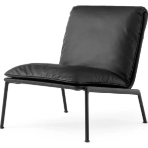 Merkproduct &tradition Muno LN18 fauteuil-Warm Black-Noble Aniline Leather Black