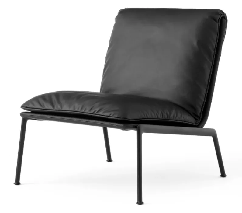 Merkproduct &tradition Muno LN18 fauteuil-Warm Black-Noble Aniline Leather Black