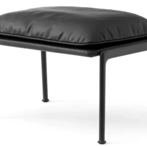 &tradition Muno LN20 poef-Warm Black-Noble Aniline Leather Black Snelle Levering
