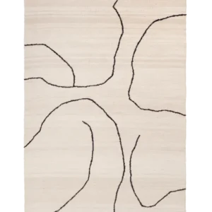 Ferm Living Gesso Jute vloerkleed-Off-White/Dark Fig-170x240 cm Lage Prijs