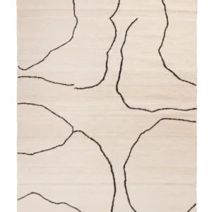Ferm Living Gesso Jute vloerkleed-Off-White/Dark Fig-200x300 cm Hoge Kwaliteit