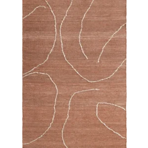 Ferm Living Gesso Jute vloerkleed-Terracotta/Off-White-140x200 cm Bestseller