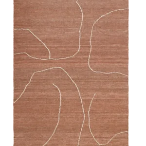 Laatste Versie Ferm Living Gesso Jute vloerkleed-Terracotta/Off-White-170x240 cm