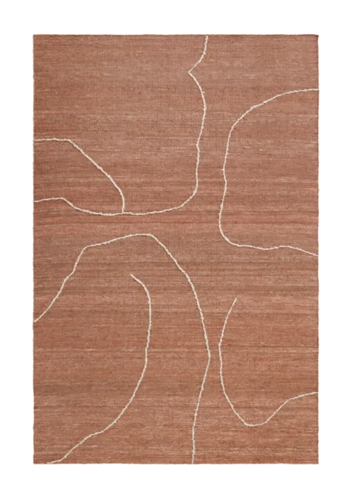 Laatste Versie Ferm Living Gesso Jute vloerkleed-Terracotta/Off-White-170x240 cm