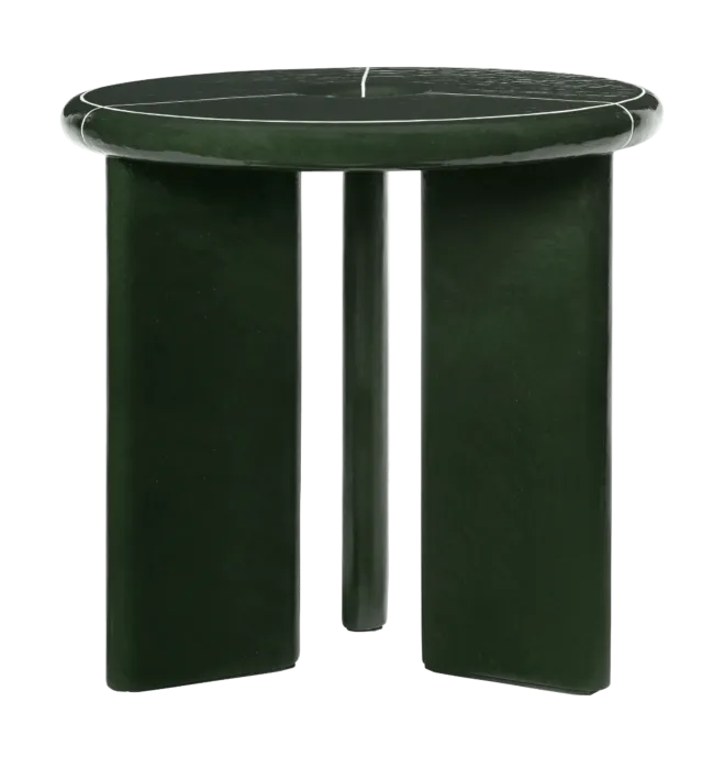 Op = Op Ferm Living Deya bijzettafel-Dark green