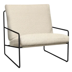 Direct Verzonden Ferm Living Desert 1-seater Pure Bouclé fauteuil-Black
