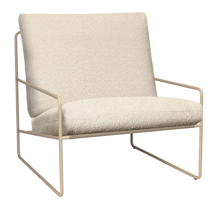 Korting Ferm Living Desert 1-seater Pure Bouclé fauteuil-Cashmere