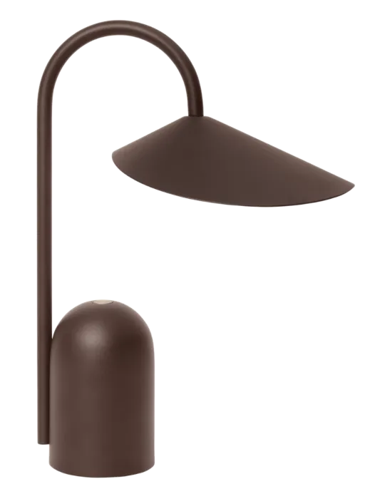 Ferm Living Arum draagbare tafellamp-Dark Chocolate Direct Beschikbaar