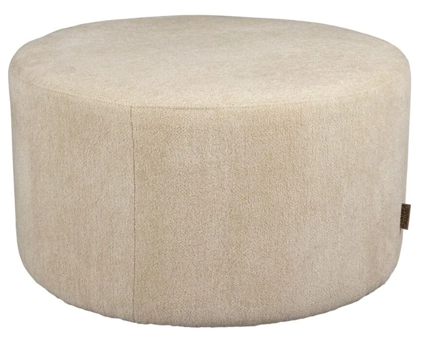 Express Levering Dutchbone Rocca poef-Latte