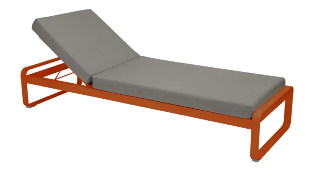 Betrouwbaar Fermob Bellevie ligbed met grey taupe zitkussen-Candied Orange