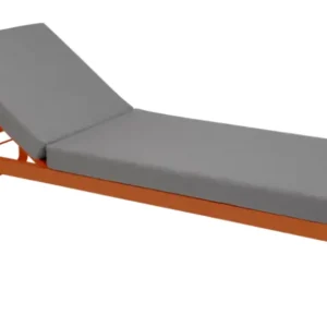 Laatste Kans Fermob Bellevie ligbed met flannel grey zitkussen-Candied Orange