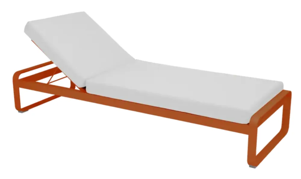 Fermob Bellevie ligbed met off-white zitkussen-Candied Orange Weekendaanbieding