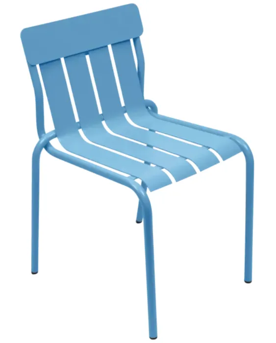Gecertificeerd Fermob Stripe tuinstoel-Maya Blue