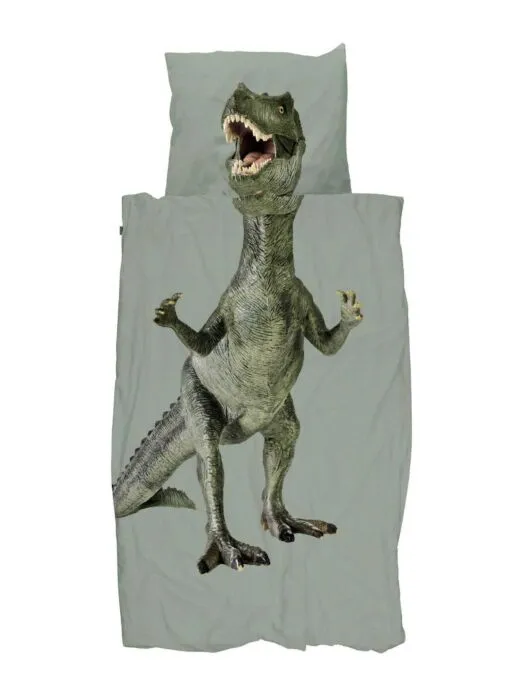 Merkproduct Snurk Dino Green dekbedovertrek-140x200/220 cm
