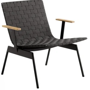 &tradition Ville AV45 tuinfauteuil met armleuningen-Warm Black Tijdelijk Beschikbaar