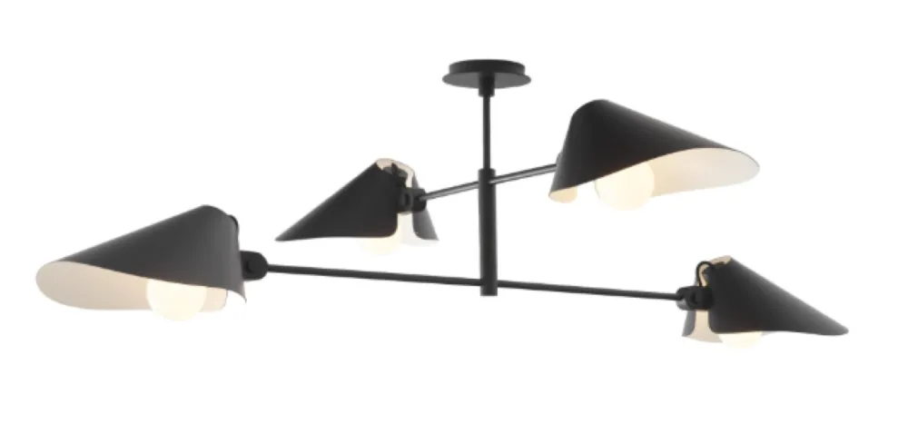 Gereduceerde Prijs &tradition Bonnet SC91 hanglamp-Zwart-40 cm