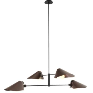 Seizoensaanbieding &tradition Bonnet SC93 hanglamp-Zwart-brons-140 cm