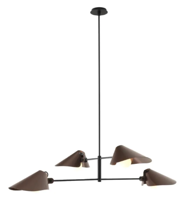 Seizoensaanbieding &tradition Bonnet SC93 hanglamp-Zwart-brons-140 cm