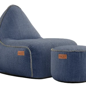 Sackit Cobana loungestoel met poef-Indigo Gratis Retour