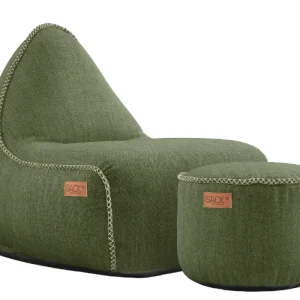 Sackit Cobana loungestoel met poef-Olive Betrouwbaar