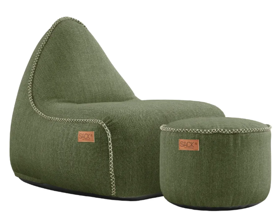 Sackit Cobana loungestoel met poef-Olive Betrouwbaar