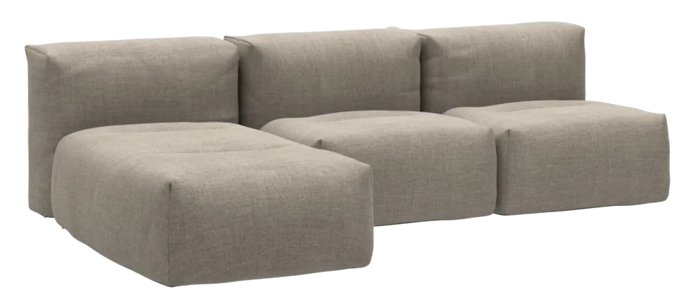 Koop Vandaag Sackit Soft 3-zits bank met lounge-Sand
