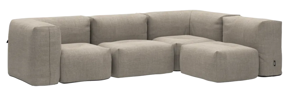 Lage Kosten Sackit Soft 4-zits hoekbank-Sand