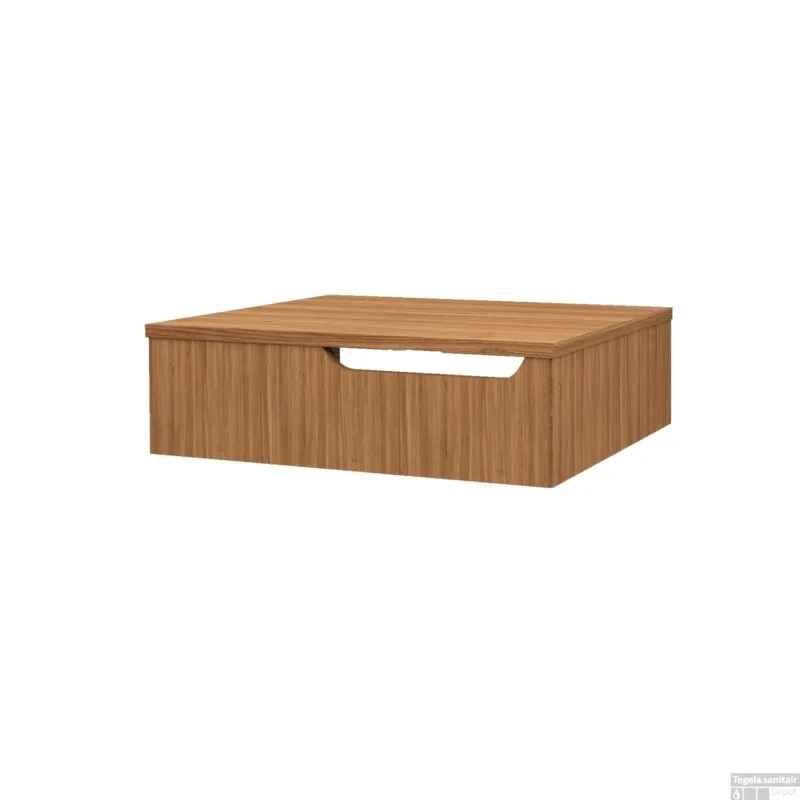 Superprijs Onderkast BWS Felix 60x48x18 cm Met Handdoekuitsparing Walnoot