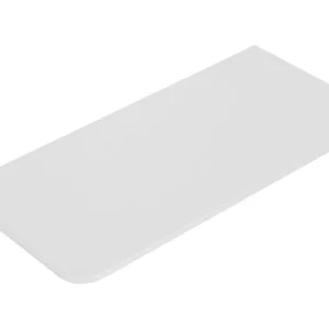 Topblad Wiesbaden Novira 120x48 cm Afgeronde Hoeken Mat Wit Aanbieding