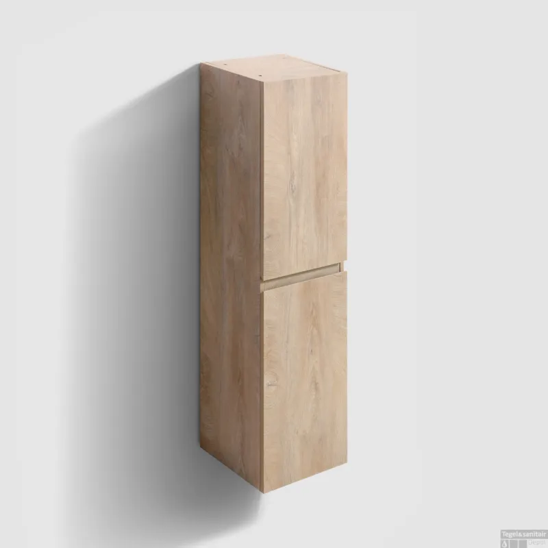 Betaalbaar Hoge Kolomkast Clou InBe 130x35x35 Cm Grieks Eiken