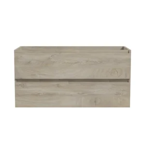 Laatste Versie Onderkast BWS Lyanna 100x46 cm 2 Laden 1 Uitsparing Grijs Eiken