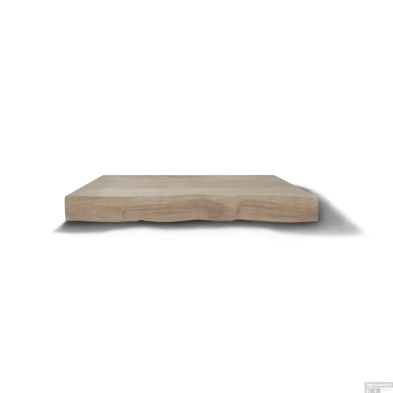 Must-Have Wastafelblad Gliss Design Massief Hout Zonder Boomschors 180 cm Olie Wit