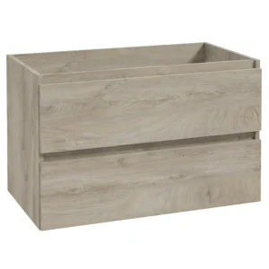 Onderkast Wiesbaden Alvara 80x46 cm 2 Laden 1 Uitsparing Grijs Eiken Korting