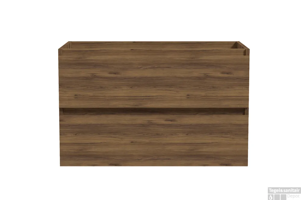 Hoge Kwaliteit Onderkast BWS Lyanna 80x46 cm 2 Laden 1 Uitsparing Warm Eiken
