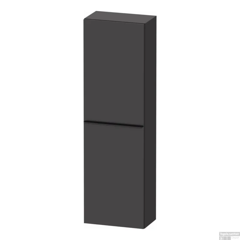 Hoge Kast Duravit D-Neo Kolomkast Wand 132 cm Linksdraaiend Mat Grafiet Flitsaanbieding