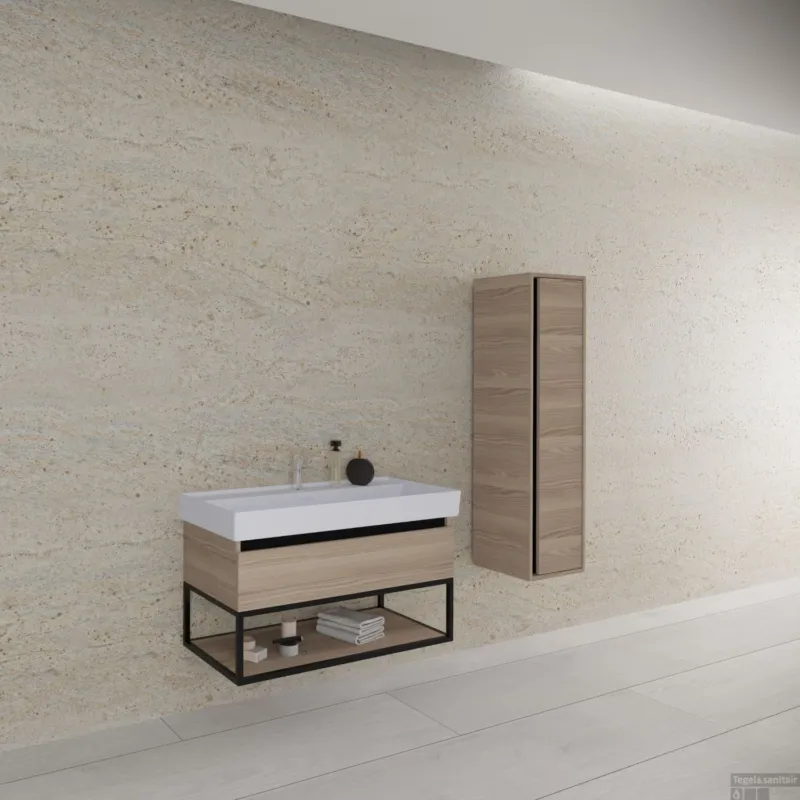 Lage Prijs Badkamermeubelset BWS Harper 80 cm Noten