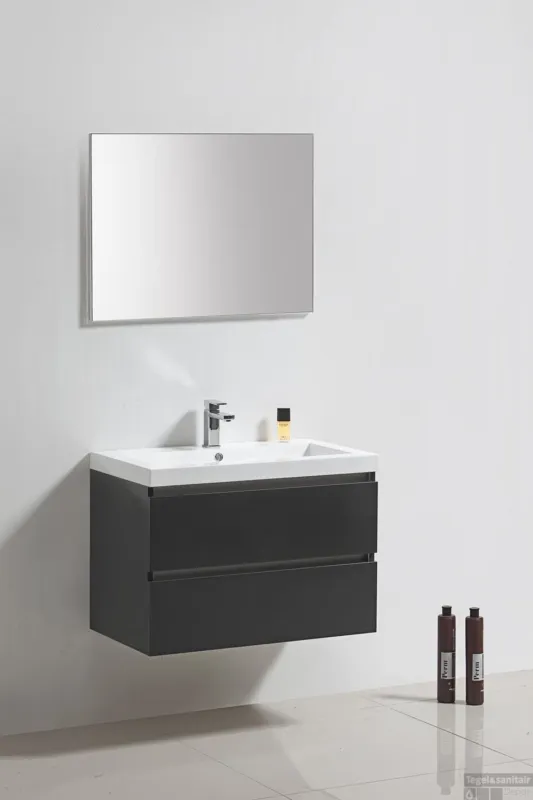 Badkamermeubelset Sanilux Trendline 60x47x50 cm Antraciet Gratis Retour
