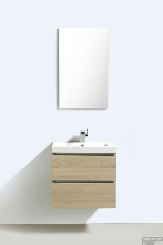 Hoge Kwaliteit Badkamermeubelset Sanilux Trendline 60x47x50 cm Light Wood