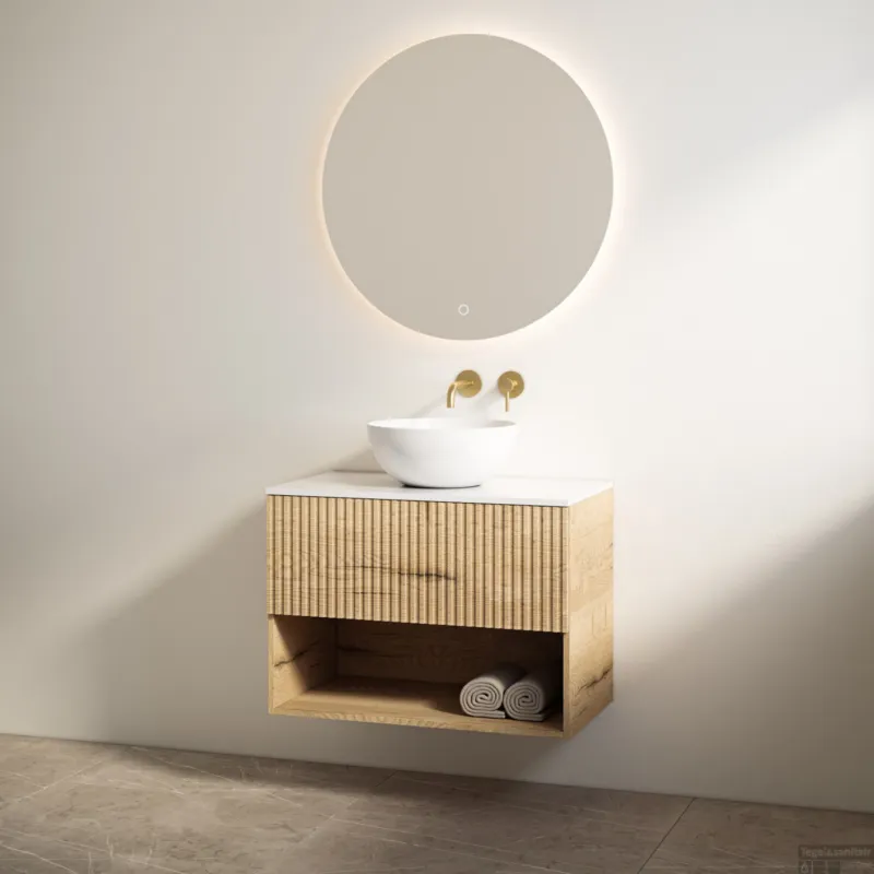Badmeubelset Best Design Rigatti 100 cm Halifax + Glans Wit Blad Meest Verkocht