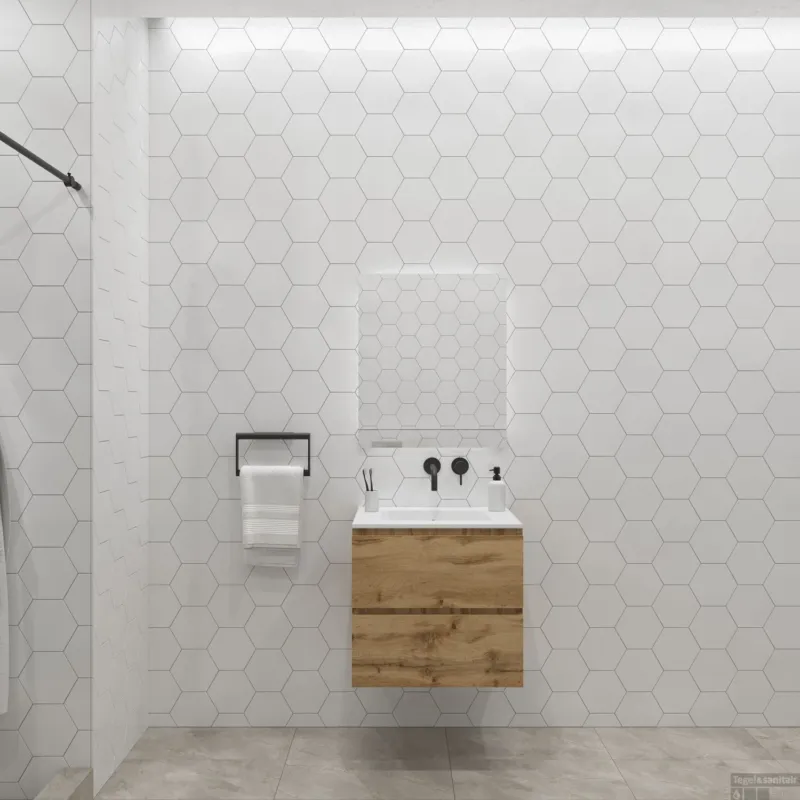 Veilige Betaling Badkamermeubelset Gliss Zeus 70 cm Rustiek Eiken