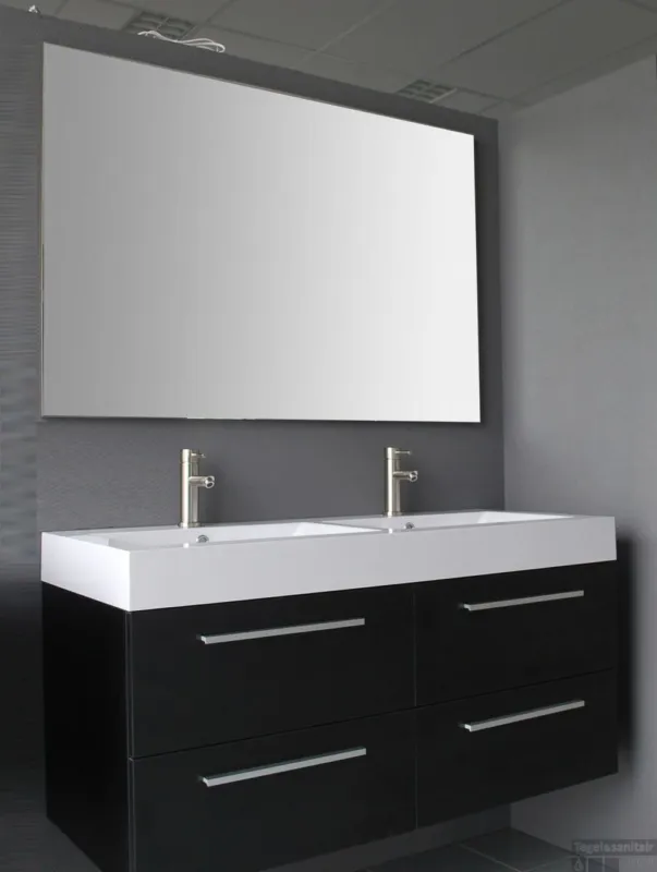 Shop Nu Badmeubel Sanilux Vegas 120x50x50 cm Zwart Wenge