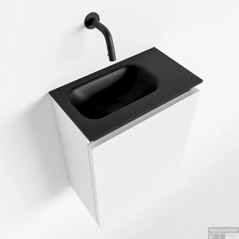 MONDIAZ TURE 40cm toiletmeubel talc. EDEN wastafel urban links geen kraangat Direct Verzonden