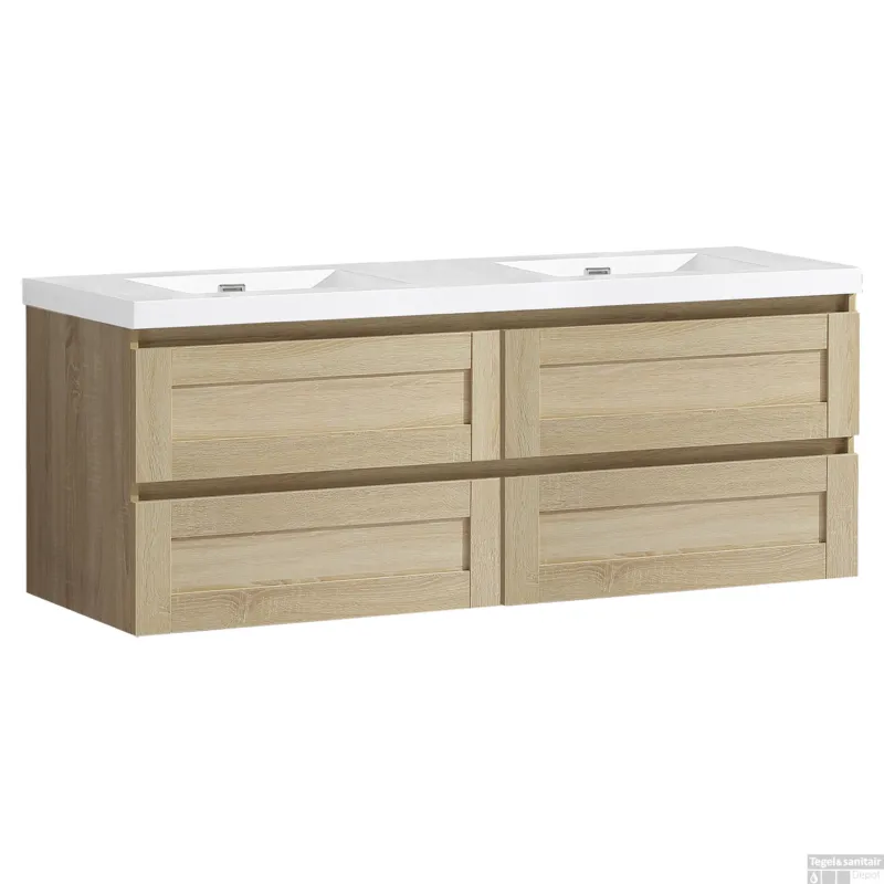 Bestel Nu Badkamermeubel Differnz Reno FSC 119.5x45.5x55 cm Eiken