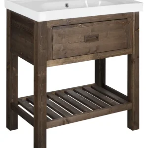 Wastafelkast Sapho Brand 76x83x43 cm Gebeitst Sparrenhout Seizoensaanbieding